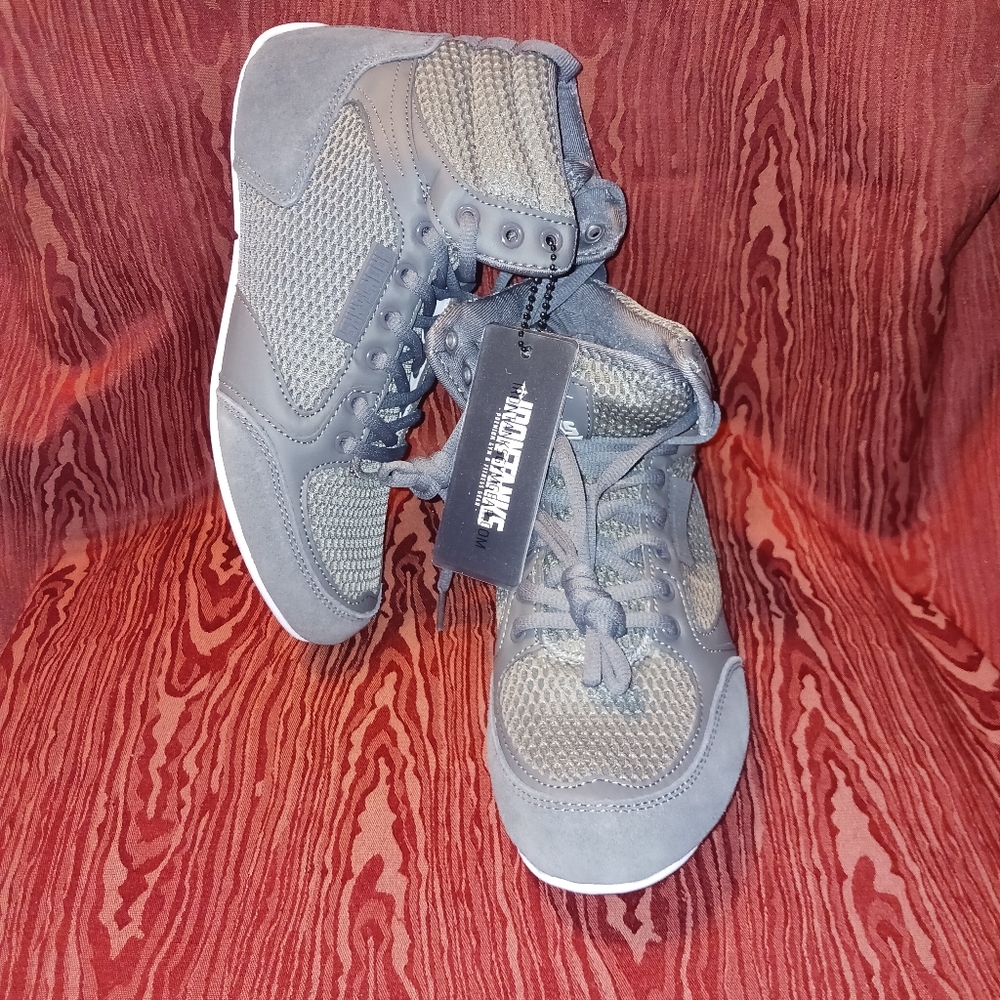 IRON-TANKS TITAN III Gray Lace-Up Hightop Premium Gym&Fitness Gear Shoes Sz 7